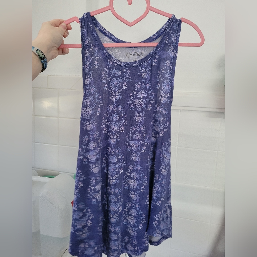 Blue Flowers Mudd Tanktop